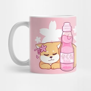 Sakura Ramune Shiba Mug